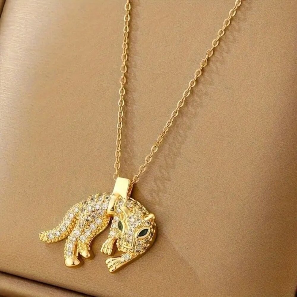 18K Gold Womens 2ct Diamond .5ct Green Emerald Gemstone Necklace New 18" Jewelry